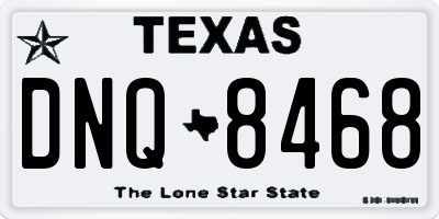 TX license plate DNQ8468