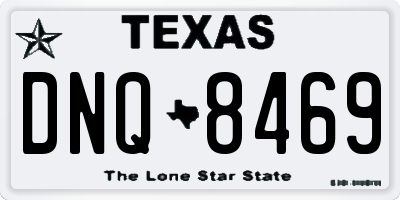 TX license plate DNQ8469