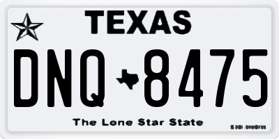 TX license plate DNQ8475