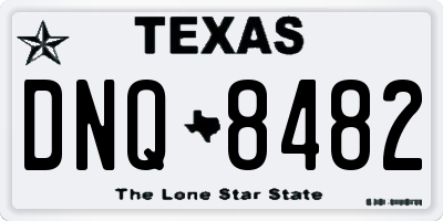 TX license plate DNQ8482