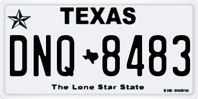 TX license plate DNQ8483