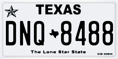 TX license plate DNQ8488