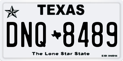 TX license plate DNQ8489