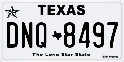 TX license plate DNQ8497