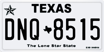 TX license plate DNQ8515