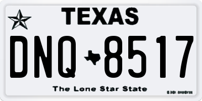 TX license plate DNQ8517