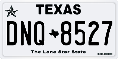 TX license plate DNQ8527