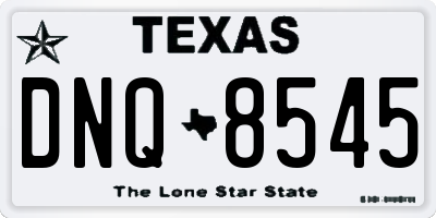 TX license plate DNQ8545