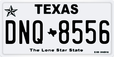 TX license plate DNQ8556