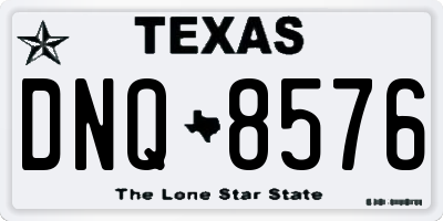TX license plate DNQ8576