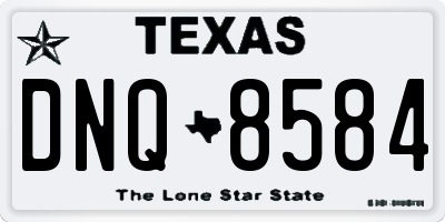 TX license plate DNQ8584