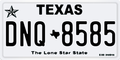 TX license plate DNQ8585