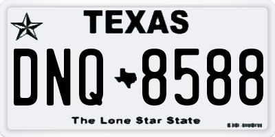 TX license plate DNQ8588