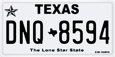TX license plate DNQ8594