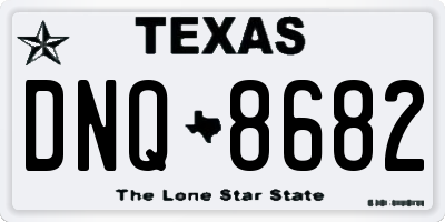 TX license plate DNQ8682