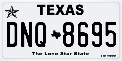 TX license plate DNQ8695
