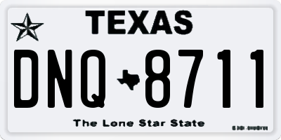 TX license plate DNQ8711