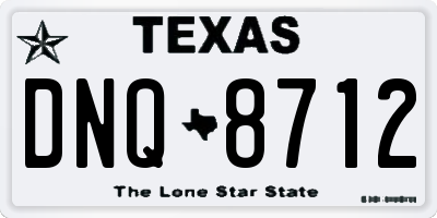 TX license plate DNQ8712