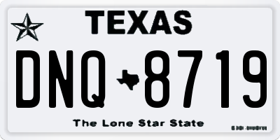 TX license plate DNQ8719