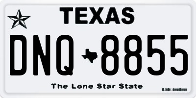TX license plate DNQ8855