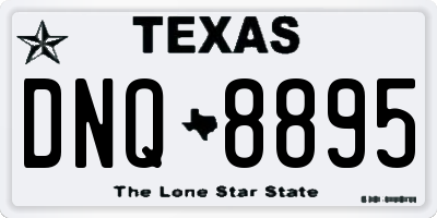 TX license plate DNQ8895