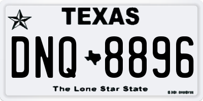 TX license plate DNQ8896