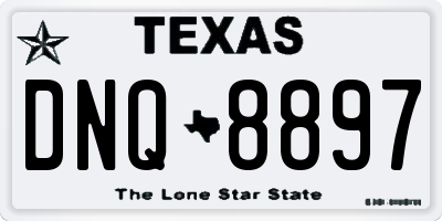 TX license plate DNQ8897
