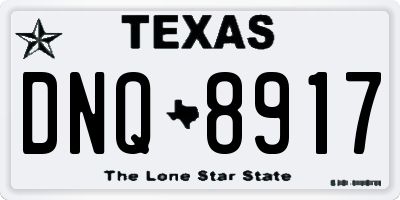 TX license plate DNQ8917