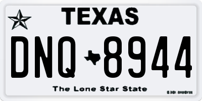 TX license plate DNQ8944