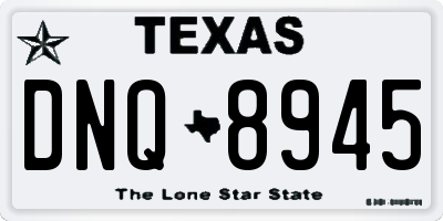 TX license plate DNQ8945