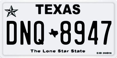 TX license plate DNQ8947