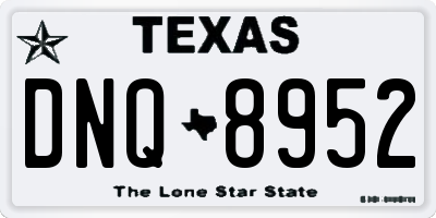 TX license plate DNQ8952