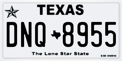 TX license plate DNQ8955