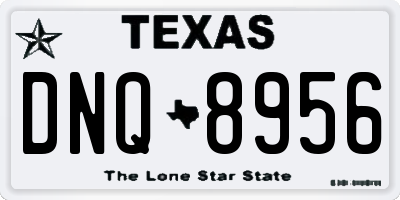 TX license plate DNQ8956