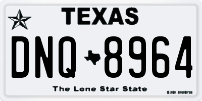 TX license plate DNQ8964