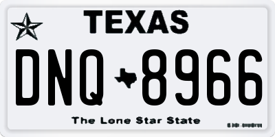 TX license plate DNQ8966