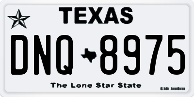 TX license plate DNQ8975