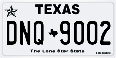 TX license plate DNQ9002