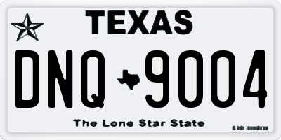 TX license plate DNQ9004