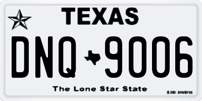 TX license plate DNQ9006