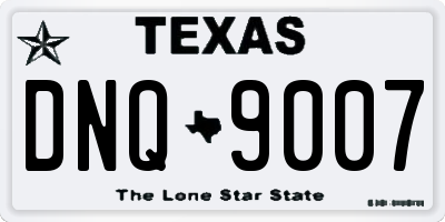 TX license plate DNQ9007