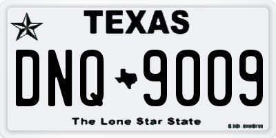 TX license plate DNQ9009