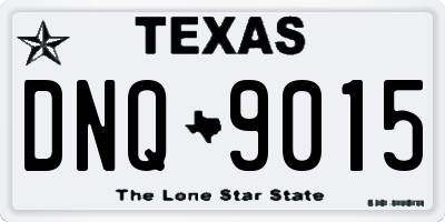 TX license plate DNQ9015