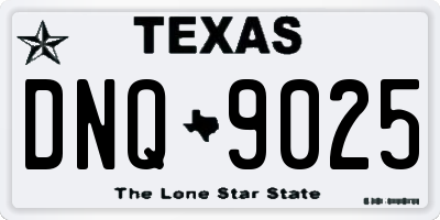 TX license plate DNQ9025
