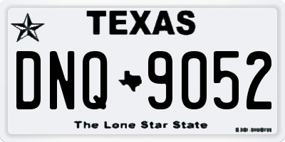 TX license plate DNQ9052