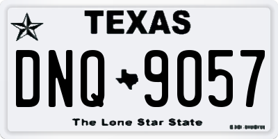 TX license plate DNQ9057