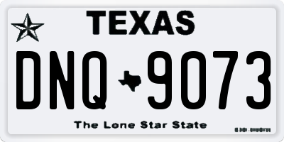 TX license plate DNQ9073