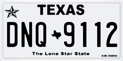 TX license plate DNQ9112