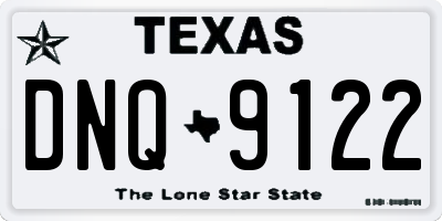 TX license plate DNQ9122