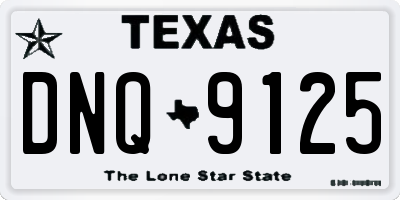 TX license plate DNQ9125